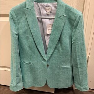 J. Crew women’s herringbone one button blazer